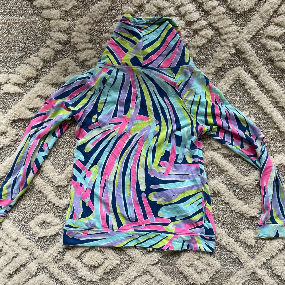 Lilly Pulitzer Indigo Sea Dreamin Angela Zip Up Size XS - Picture 7 of 8